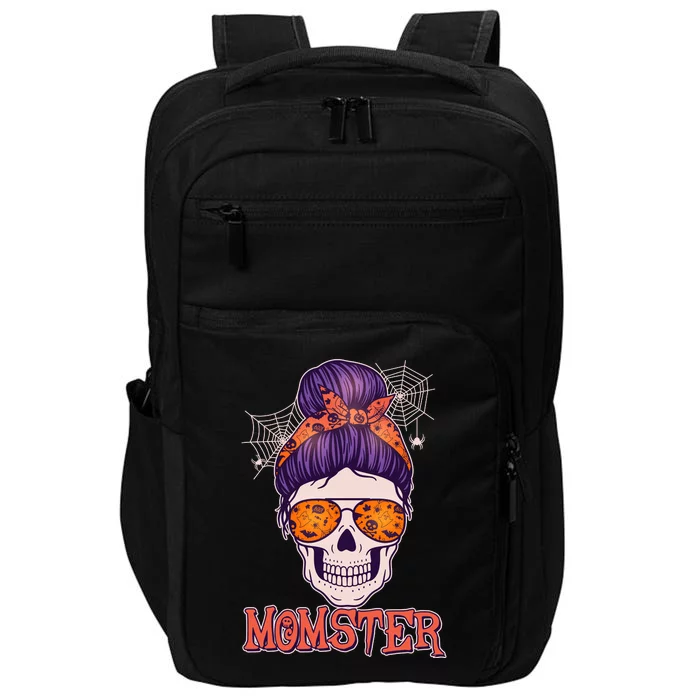 Funny Halloween Momster Monster Skull Impact Tech Backpack