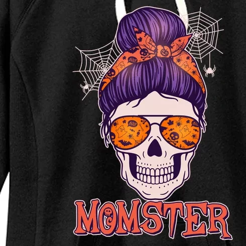 Funny Halloween Momster Monster Skull Women's Fleece Hoodie