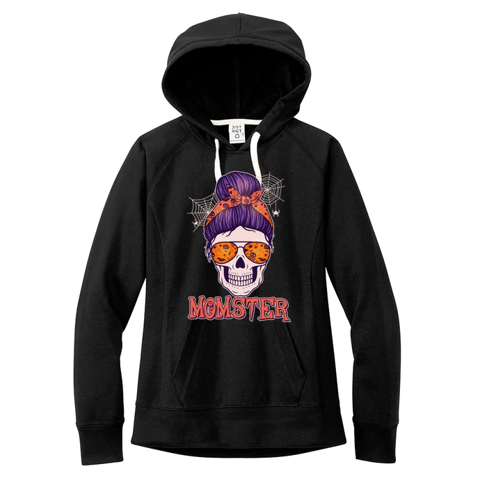 Funny Halloween Momster Monster Skull Women's Fleece Hoodie