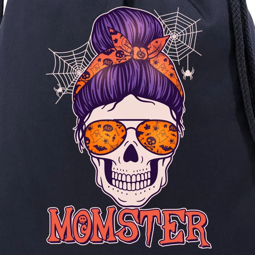 Funny Halloween Momster Monster Skull Drawstring Bag