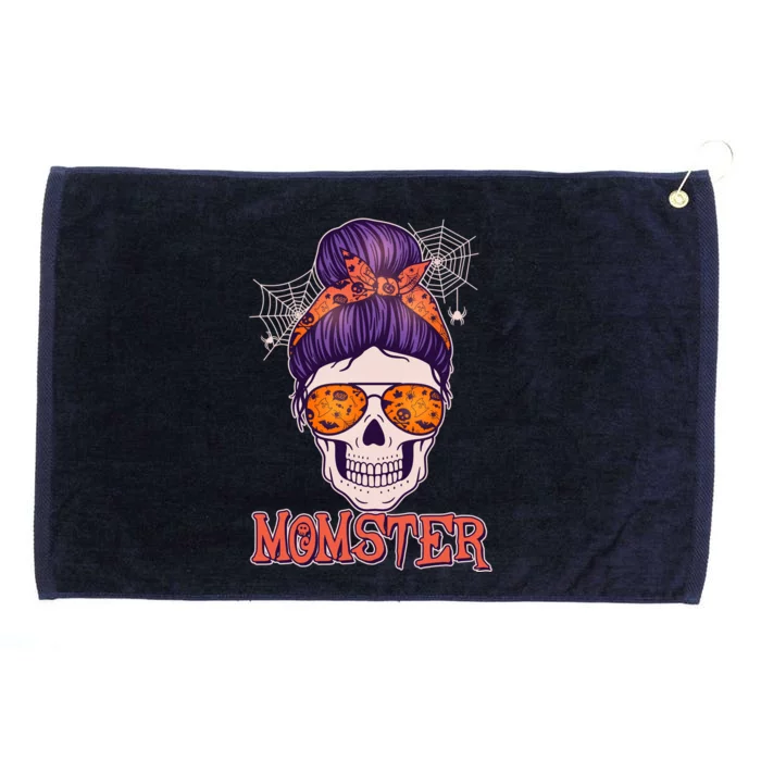 Funny Halloween Momster Monster Skull Grommeted Golf Towel