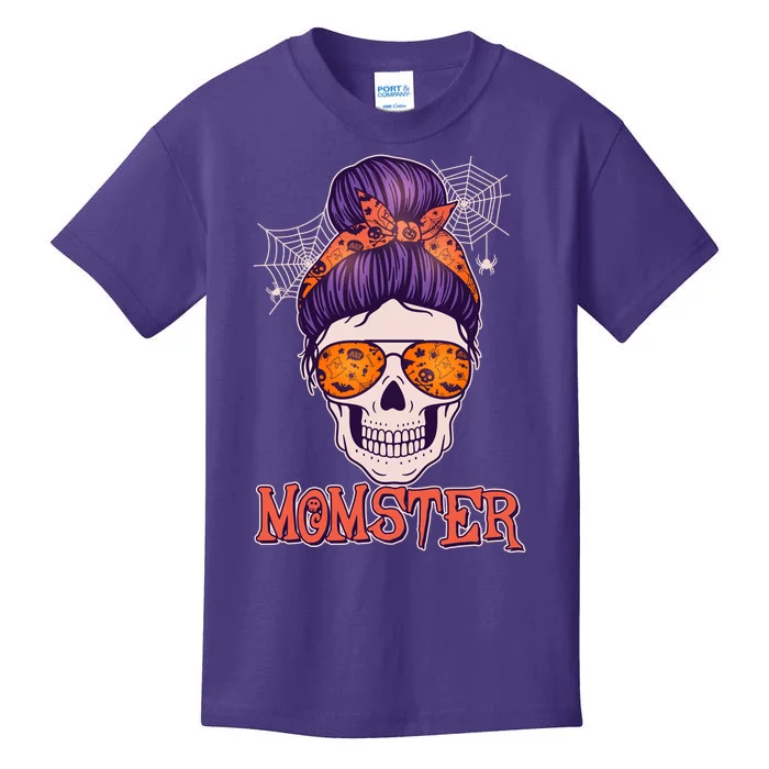 Funny Halloween Momster Monster Skull Kids T-Shirt