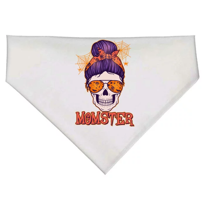 Funny Halloween Momster Monster Skull USA-Made Doggie Bandana