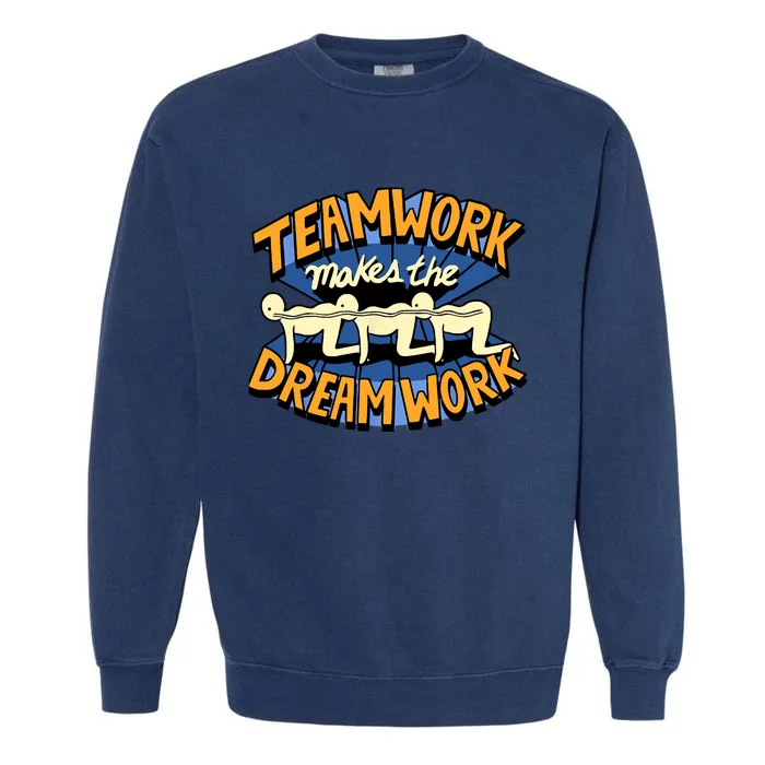 Funny Horror Movie Halloween Team Work Make Dream Centipede Garment-Dyed Sweatshirt