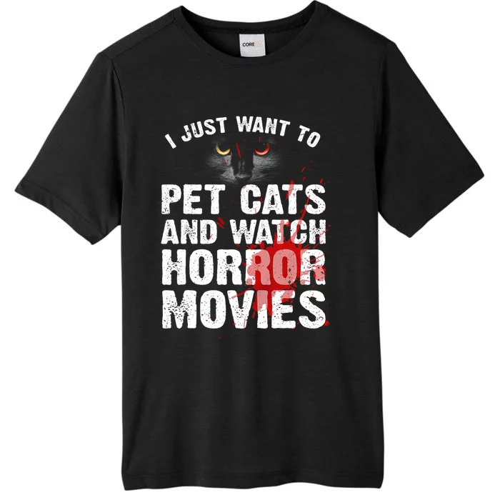 Funny Horror Movie For Cat Lover Halloween ChromaSoft Performance T-Shirt