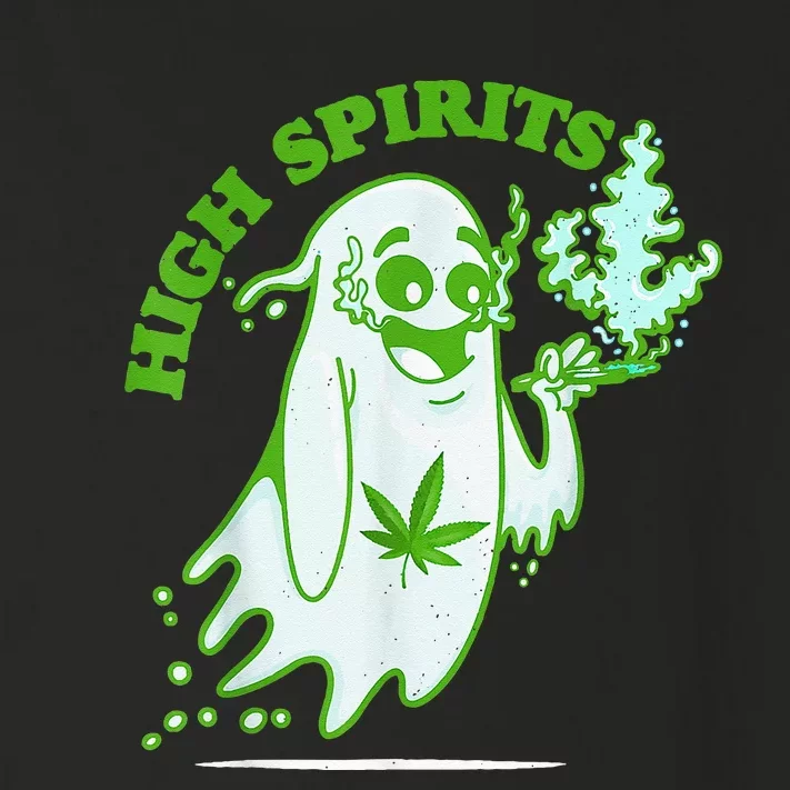 Funny Halloween Marijuana Cannabis Ghost Design Weed Smokers Toddler Long Sleeve Shirt