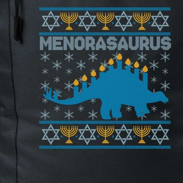 Funny Hanukkah Menorasaurus Dinosaur Ugly Sweater Daily Commute Backpack