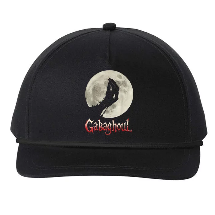 Funny Hand Moon Gabagool Halloween Snapback Five-Panel Rope Hat