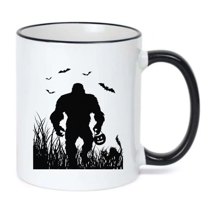 Funny Halloween Mom Dad Bigfoot Costume Black Color Changing Mug