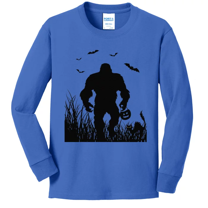 Funny Halloween Mom Dad Bigfoot Costume Kids Long Sleeve Shirt