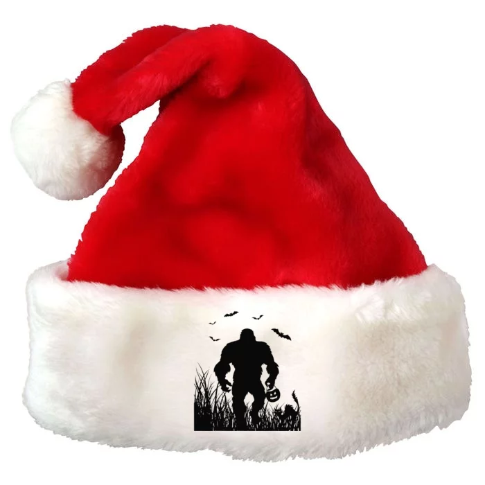 Funny Halloween Mom Dad Bigfoot Costume Premium Christmas Santa Hat