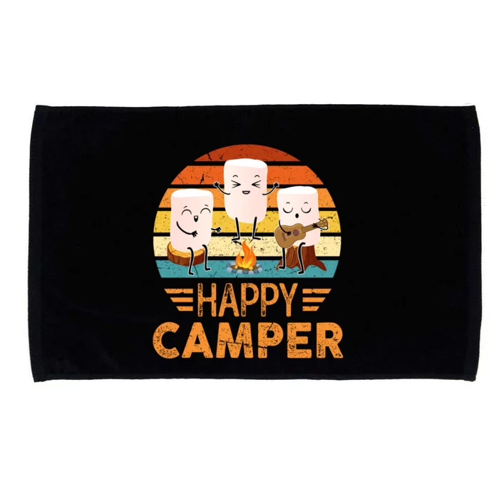 Funny Happy Marshmallow Camper Cute Meaningful Gift Microfiber Hand Towel