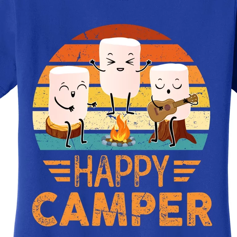 Funny Happy Marshmallow Camper Cute Meaningful Gift Women's T-Shirt