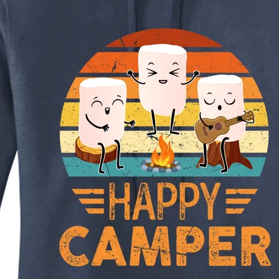 Funny Happy Marshmallow Camper Cute Meaningful Gift Women's Pullover Hoodie