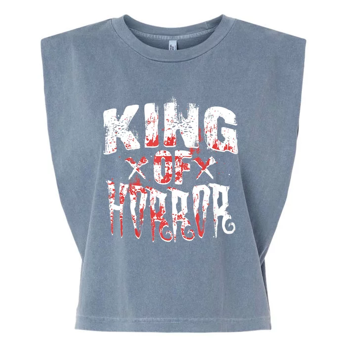 Funny Horror Movie Gift Scary King Of Horror Garment-Dyed Women's Muscle Tee