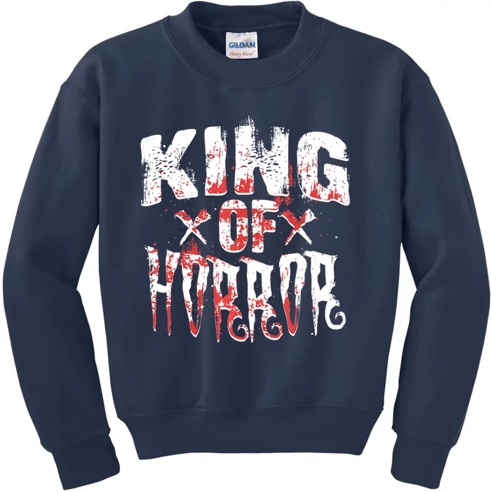 Funny Horror Movie Gift Scary King Of Horror Kids Sweatshirt