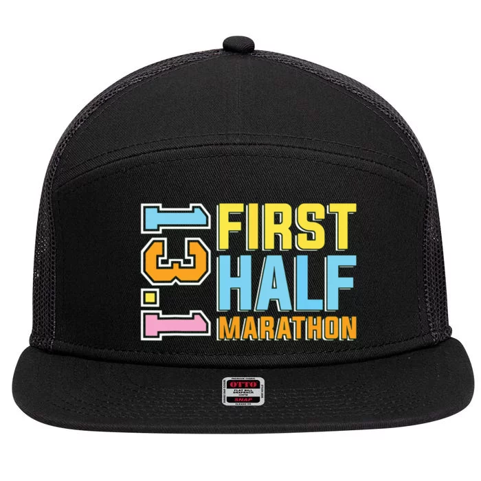 First Half Marathon 131 Trail Runner Training Half Marathon 7 Panel Mesh Trucker Snapback Hat