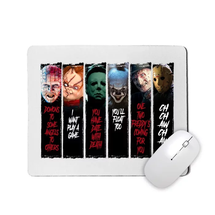 Friends Horror Movie Quote Chucky Myers Pennywise Freddy Voorhees Mousepad