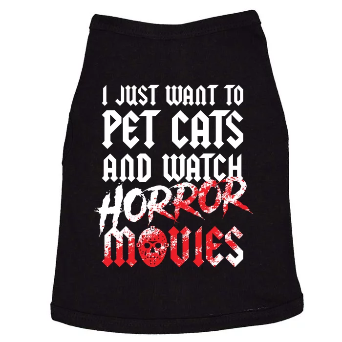 Cats Horror Movie Fan Halloween Horror Cat Lover Gifts Doggie Tank