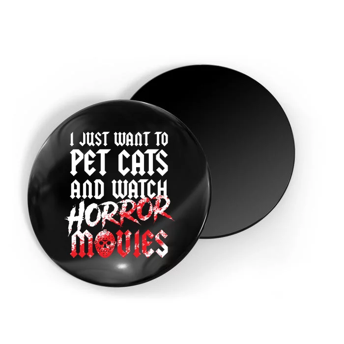 Cats Horror Movie Fan Halloween Horror Cat Lover Gifts Magnet