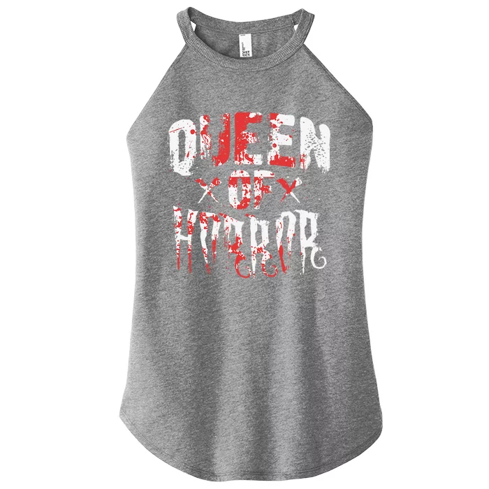 Funny Horror Movie Gift Scary Queen Of Horror Mother's Day Women’s Perfect Tri Rocker Tank