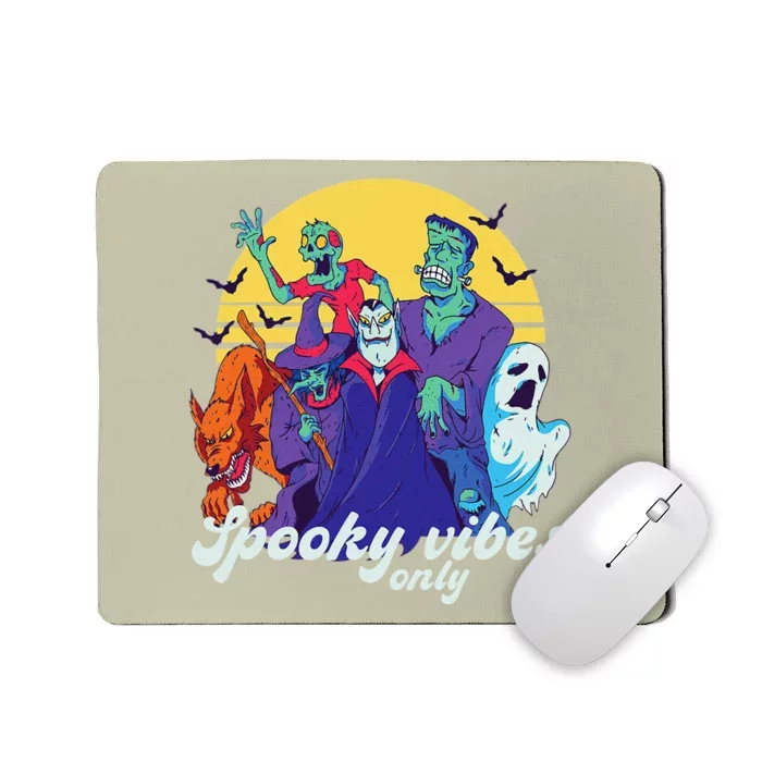 Funny Horror Movies Halloween Spooky Vibes Only Graphic Mousepad