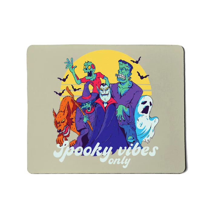 Funny Horror Movies Halloween Spooky Vibes Only Graphic Mousepad