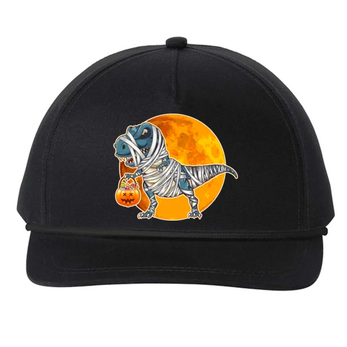 Funny Halloween Mummy TRex Snapback Five-Panel Rope Hat