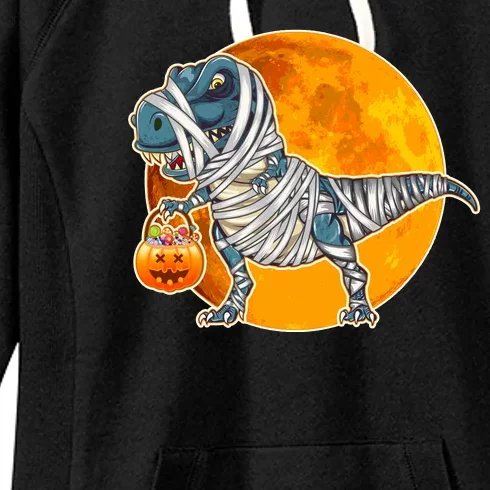 Funny Halloween Mummy TRex Women's Fleece Hoodie