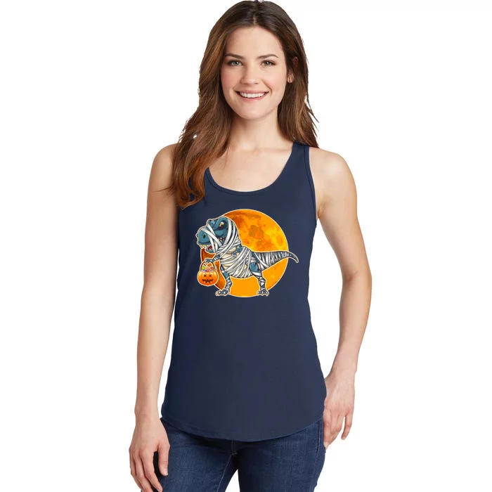 Funny Halloween Mummy TRex Ladies Essential Tank