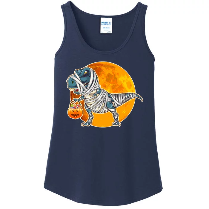 Funny Halloween Mummy TRex Ladies Essential Tank