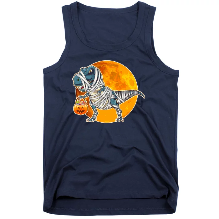 Funny Halloween Mummy TRex Tank Top