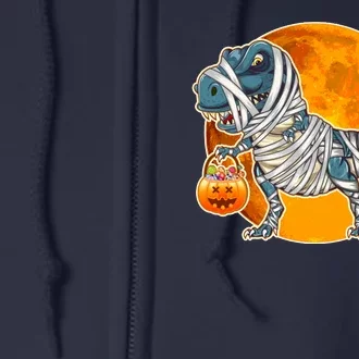 Funny Halloween Mummy TRex Full Zip Hoodie