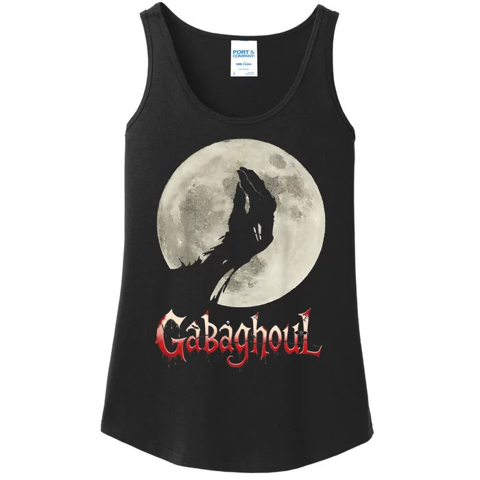 Funny Hand Moon Gabagool Halloween Ladies Essential Tank