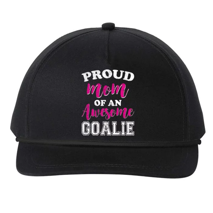 Funny Hockey Mom Of Goalie Novelty Gift Snapback Five-Panel Rope Hat