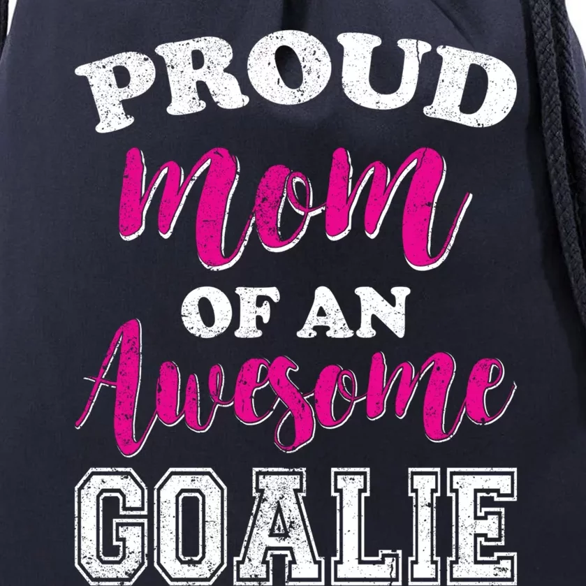 Funny Hockey Mom Of Goalie Novelty Gift Drawstring Bag