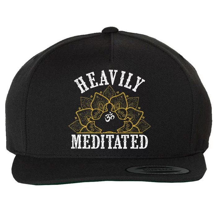 Funny Heavily Meditated Yoga Meditation Wool Snapback Cap