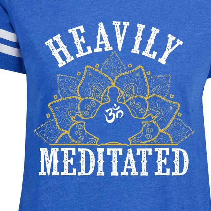 Funny Heavily Meditated Yoga Meditation Enza Ladies Jersey Football T-Shirt