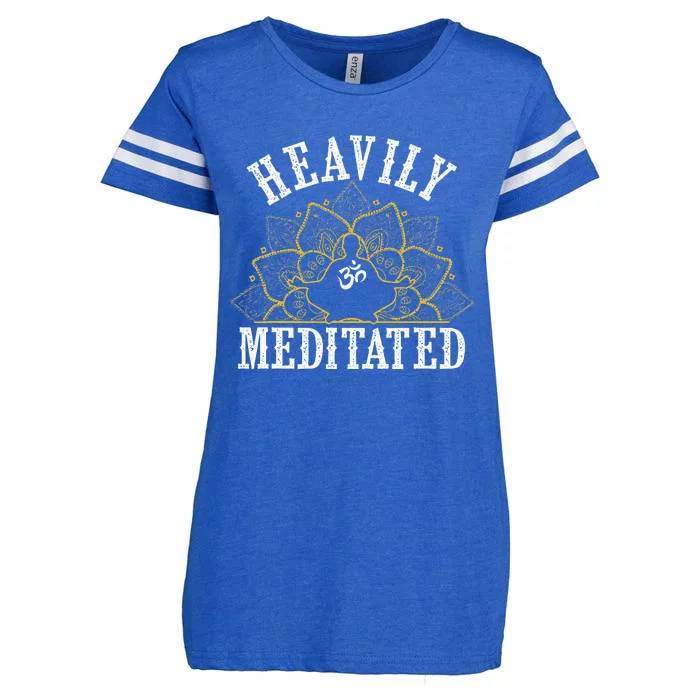 Funny Heavily Meditated Yoga Meditation Enza Ladies Jersey Football T-Shirt