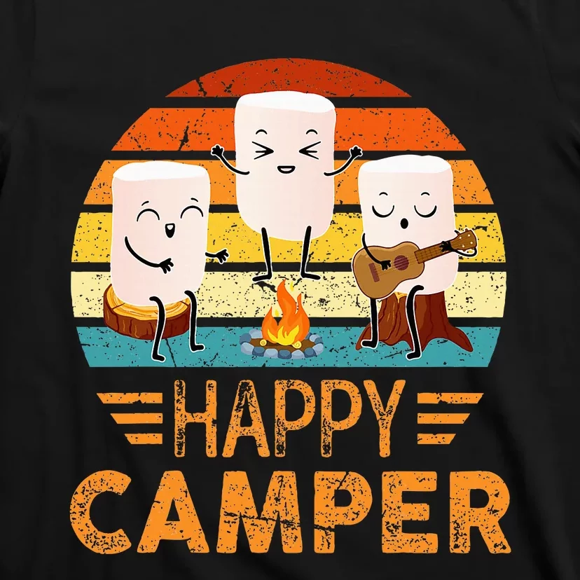 Funny Happy Marshmallow Camper Cute T-Shirt