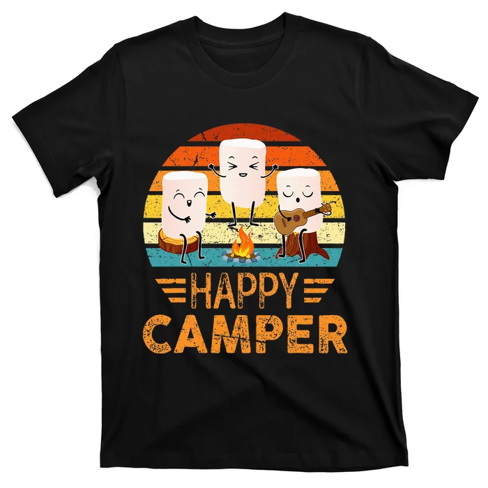 Funny Happy Marshmallow Camper Cute T-Shirt