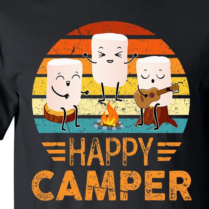 Funny Happy Marshmallow Camper Cute Tall T-Shirt