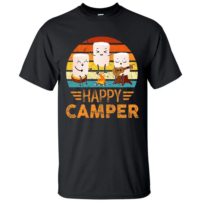 Funny Happy Marshmallow Camper Cute Tall T-Shirt