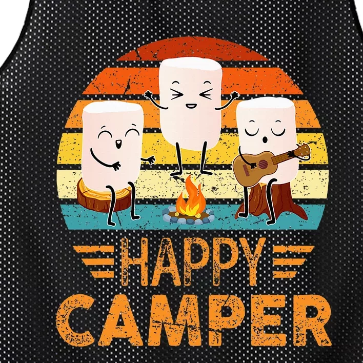 Funny Happy Marshmallow Camper Cute Mesh Reversible Basketball Jersey Tank