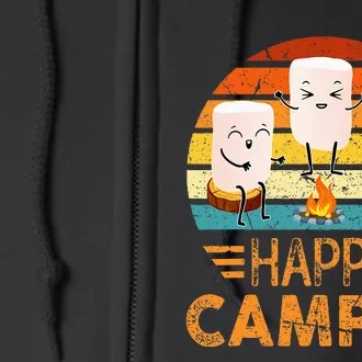 Funny Happy Marshmallow Camper Cute Full Zip Hoodie