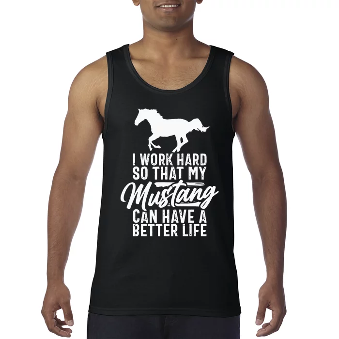 Funny Horse Mustang Lover Tee Horse Owner Tank Top