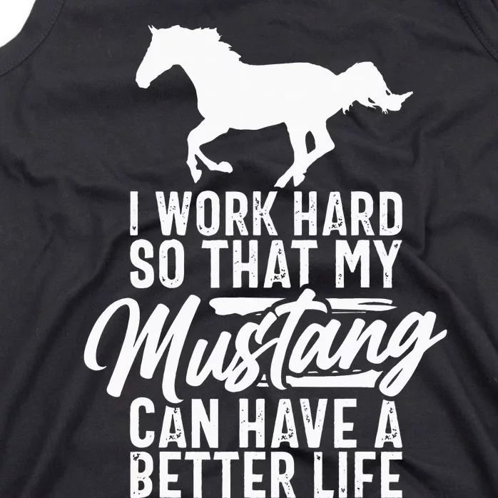 Funny Horse Mustang Lover Tee Horse Owner Tank Top