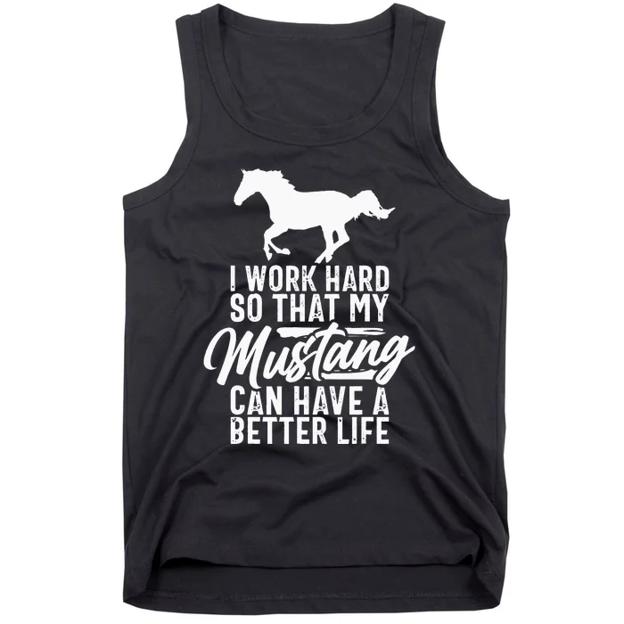 Funny Horse Mustang Lover Tee Horse Owner Tank Top