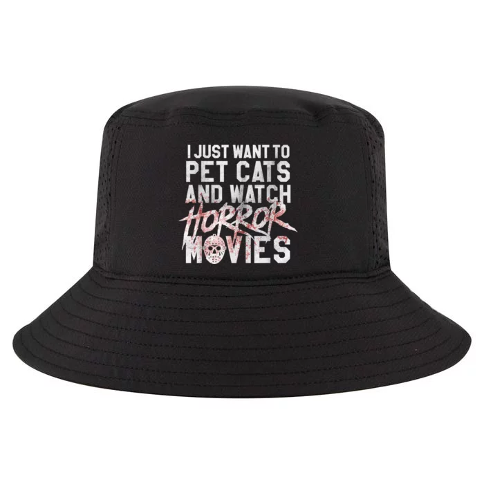 Funny Horror Movie Fan Halloween Cat Lover Gift Cool Comfort Performance Bucket Hat