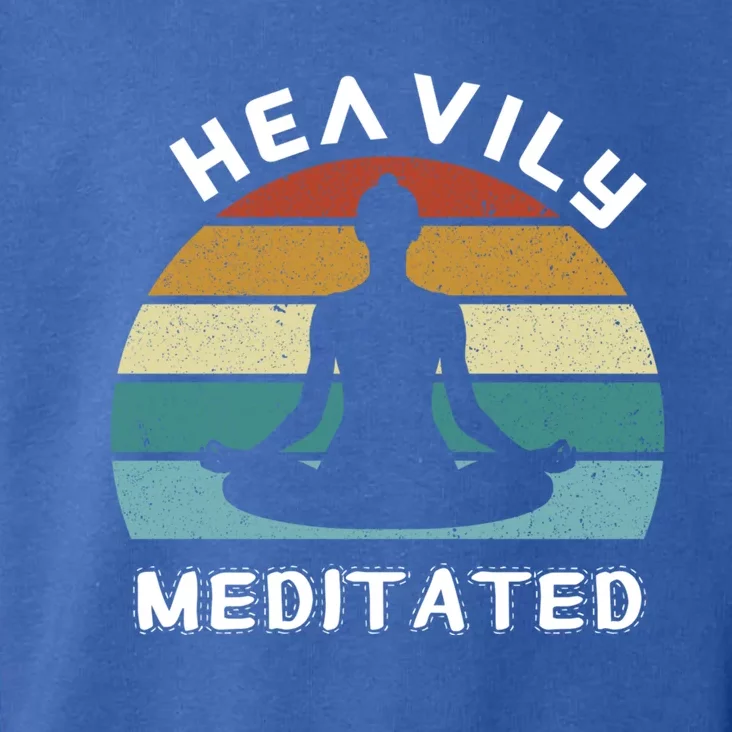 Funny Heavily Meditated Yoga Meditation Gift Toddler Hoodie